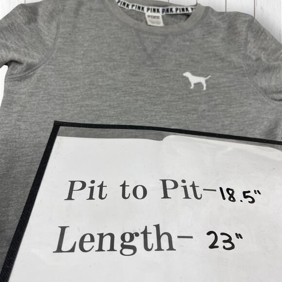 Victoria's Secret‎ PINK Gray Pullover Sweatshirt Size XS - Picture 4 of 5